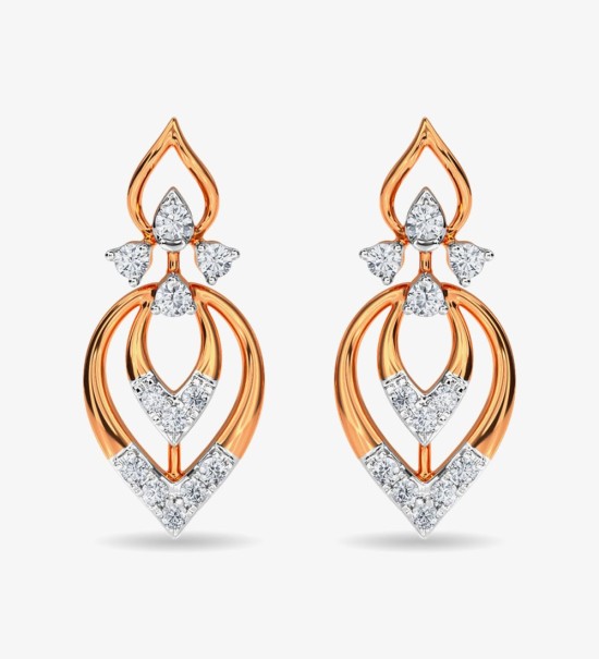 Diamond Stud Eulla Earring Rose Gold